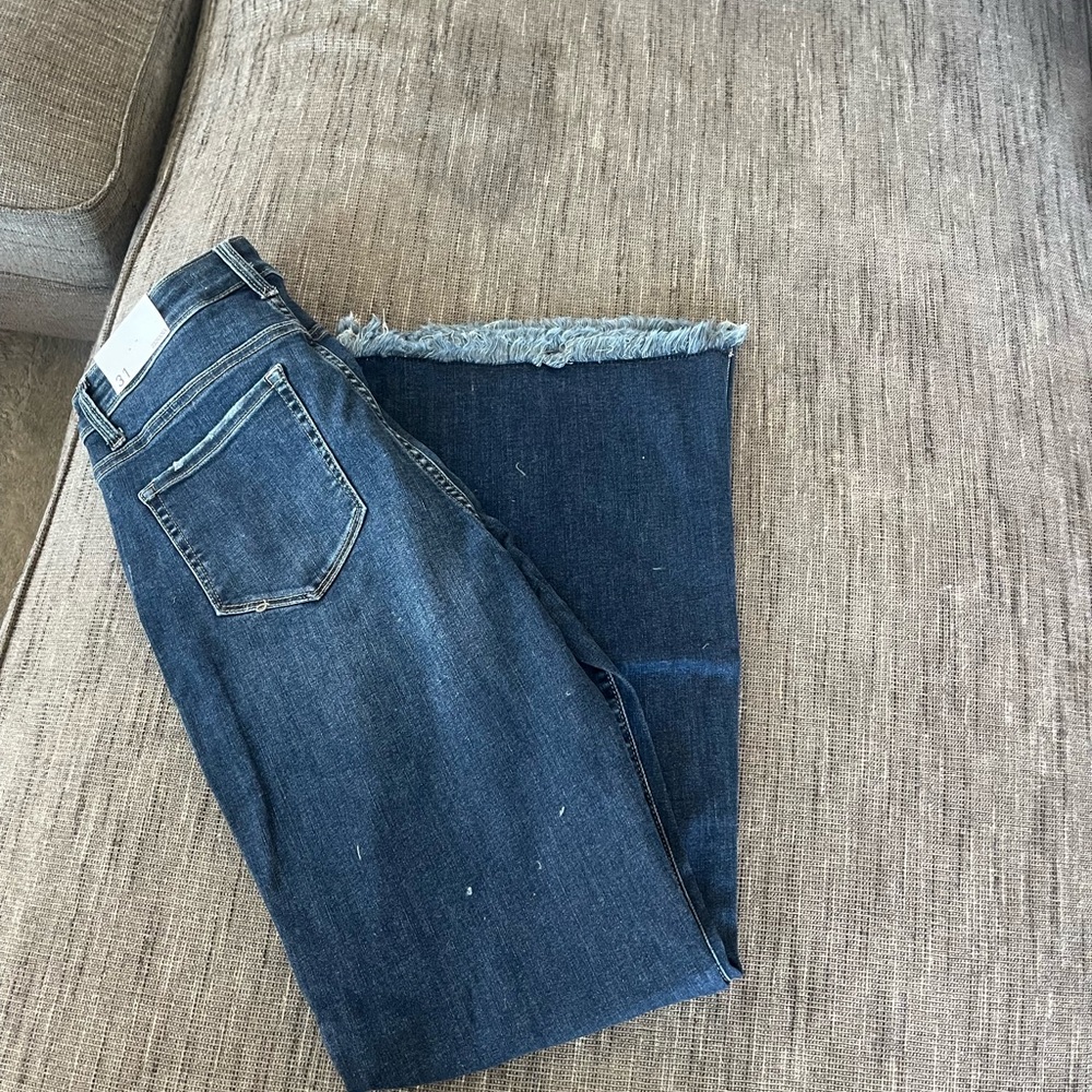 Zenana Outfitters Dark Blue Flare Jeans